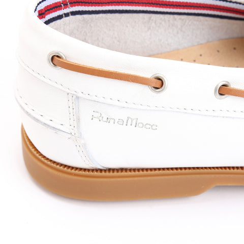 White Leather/White Perforated Leather